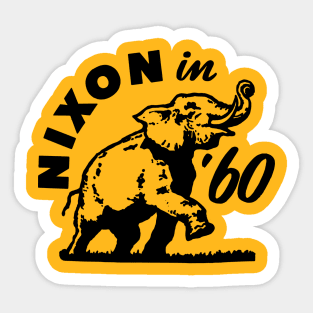 Richard Nixon in 1960 - Vintage Political Campaign Button Sticker